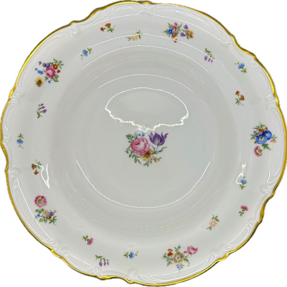 EUC Vintage Hutschenreuther Selb Bavaria Mayfair Pattern Footed Serving Bowl